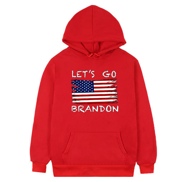 Let'S Go Brandon Hoodie Winter Letter Pattern Hooded Sweater