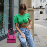 Music Festivals Rave Outfits Girls Tops Summer Women's Fashion round Neck Short Sleeves T-shirt