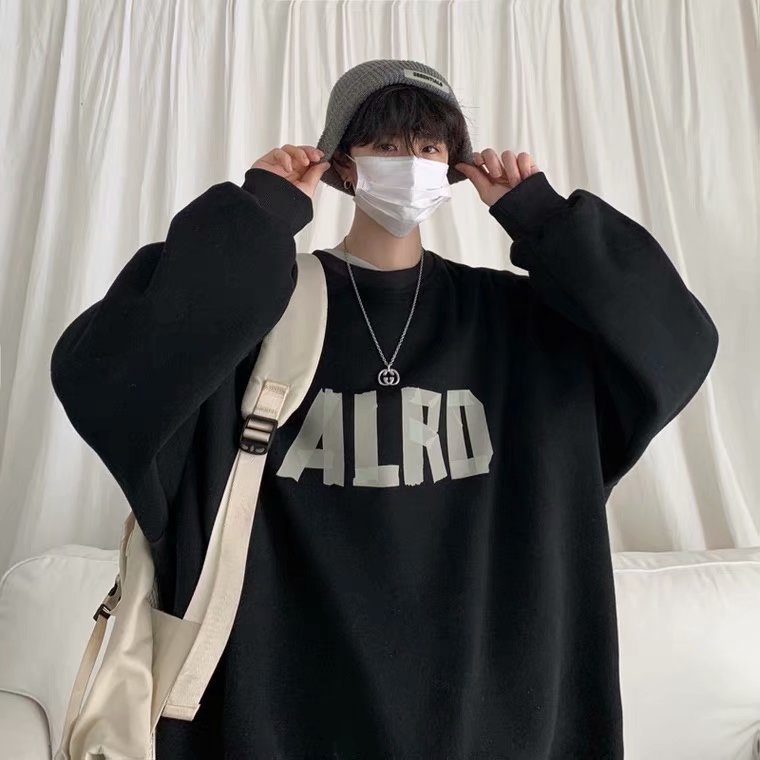 Men Sweatshirts round Neck Sweater Men's Autumn Baggy Coat Spring and Autumn