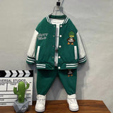 Toddler Boys Pants Boys' Baseball Jacket Two-Piece Set
