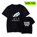 Hellfire Club Shirt Stranger Things Summer Print Pattern Casual round Neck Short Sleeves
