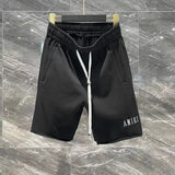 Amiri Jeans Casual Hip Hop High Street Embroidered Letter Beach Shorts