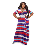 Nina Parker plus Size Dresses Sexy 5-Point Split Sleeve Dress