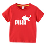 Children Pokemon Pikachu T Shirt Cartoon Short Sleeve T-shirt Cotton Leisure Sports