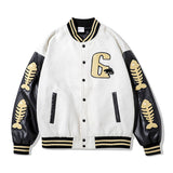 Mens Fall Outfits Vintage Camouflage Letters Affixed Cloth Embroidered Baseball Jacket High Street Hooded Quilted Warm Coat
