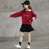 Sweater Suit 2 Girl's Clothes Suit Skirt Children Girl's Spring Clothes