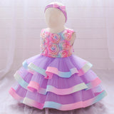 Summer Rompers Children's Cake Birthday Party Dress