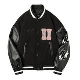 Brown Varsity Jacket Autumn Stitching Baseball Uniform Men's Loose Leisure Short Three-Dimensional Embroidered Cardigan Jacket