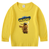 Children Pokemon Pikachu Hoodie Children's Cotton T-shirt for Spring and Autumn