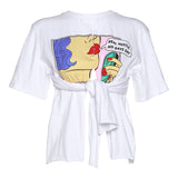 Music Festivals Rave Outfits Girls Tops Summer Women's Fashion Short Sleeve round Neck T-shirt
