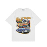 Preppy Aesthetic T Shirt Vintage Racing Short Sleeve T-shirt for Men