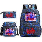 Stranger Things Hellfire Club Backpack Three-Piece Backpack Printed Pattern