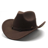 Cowboy Hats Denim Hat Woolen Bowler Hat for Women