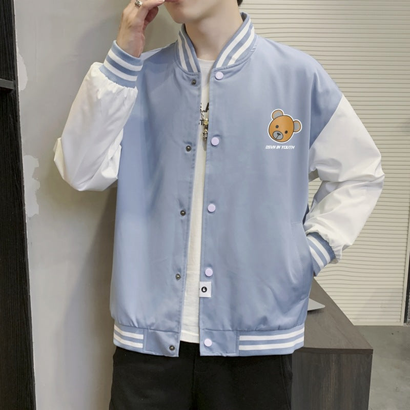The Bears Varsity Jacket Autumn Bear Baseball Uniform Sports Jacket Male Student Casual Jacket Men