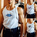 Men Rave T Shirt Fashion Printed Sling Sports Sexy Men