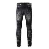 Purple Brand Jeans Black Paint Worn Jeans