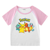 Children Pokemon Pikachu T Shirt Cotton T-shirt Casual Sports Cute