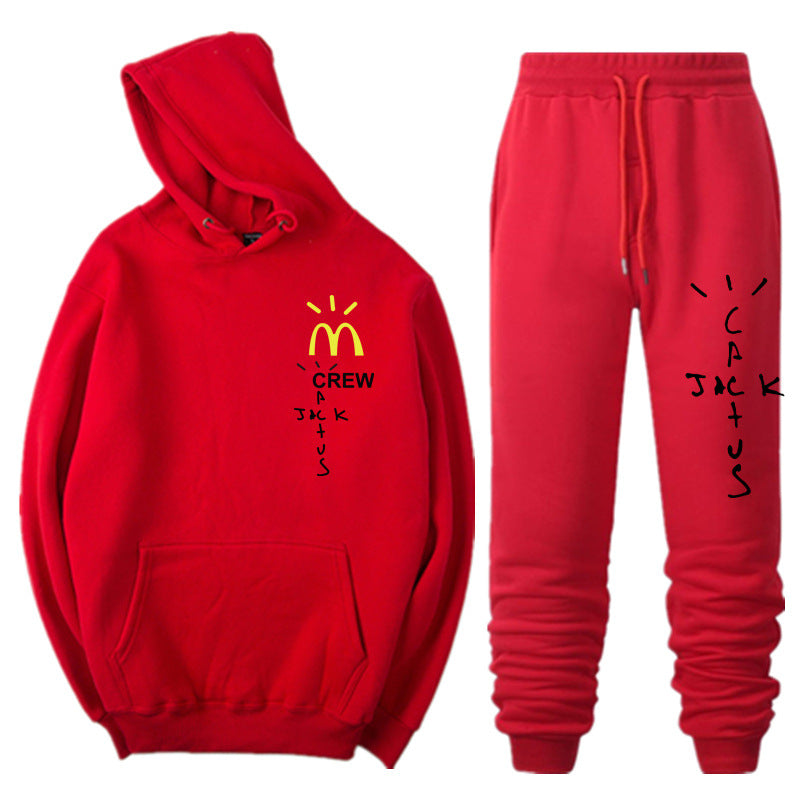 Travis Scott Astroworld Hoodie & Pant 2 Piece Set McDonald Jack Men's and Women's Hoodies Autumn Winter Sweater