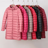 Women Winter Coats Puffer Jacket Down Coat Autumn and Winter Lightweight Women's Mid-Length Hooded Detachable Cap Lightweight Coat