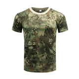 Tactics Style T Shirt for Men Summer Camouflage T-shirt Military Outdoor Sports Short Sleeve