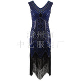 1920S Dress Vintage Sequins Dress Evening Dress Women Tassel Evening Gown