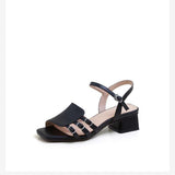 Nude Block Heel Peep Toe Sandals