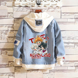 Comic Denim Jacket Clothes Men's and Women's Spring Denim Jacket