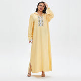 Muslim Women Stylish Kashibo Abaya Muslim Ladies Long Gown Islamic Clothing Jilbab Jalabiya Fashion Casual Dress Embroidered Large Swing Dress