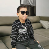 Children Boy Hoodie Spring Boys Long Sleeve Striped Terry
