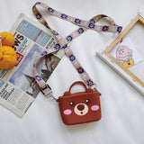 My Melody Bag StellaLou Children's Bag Cartoon Cute Crossbody Shoulder Bag for Girls Change Key Case Silicone Bag Kulomi