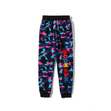 Shark Print Pant Galaxy Travel Notes Camouflage Trousers