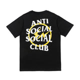 Anti Social Club T Shirt Summer Print Men's Short Sleeve T-shirt