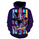 Stranger Things Hellfire Club Coat 3D Digital Printing Anime Hooded Sweater Men's