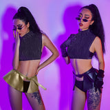 Women Rave Outfits Tops Sexy Jazz Dance Female Stage Wear