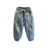 Toddler Boys Pants Boys Ankle-Tied Jeans Leisure
