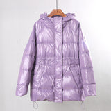 Women Winter Coats Puffer Jacket Down Coat Thin Lightweight Short Type Down Jacket Female Winter White Duck Down Warm Coat