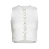 Music Festivals Rave Outfits Girls Tops Spring and Summer Women's Clothing Fashion round Neck Sexy Vest