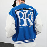 Skeleton Varsity Jacket Embroidery Stitching Baseball Uniform Men Spring and Autumn Jacket