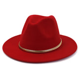 Cowboy Hats Autumn and Winter Men's and Women's Woolen Hat Fedora Hat