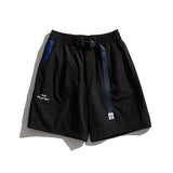 Men Shorts Summer Men's Printed Belt Straight Casual Retro Shorts