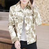 Paisley Denim Jacket Spring and Autumn Hooded Jacket Men's Autumn Jacket