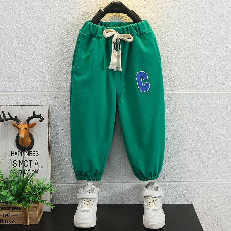 Toddler Boys Pants Boys' Spring and Autumn Knitted Sweatpants Casual Loose Sports