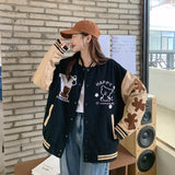 The Bears Varsity Jacket Baseball Uniform Oversize Embroidered Bear Jacket