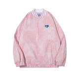 Baby Blue Varsity Jacket Baseball Uniform Autumn Jacket for Men and Women