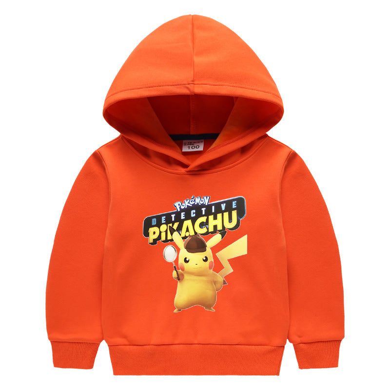 Children Pokemon Pikachu Hoodie Girls Children Fleece Lined
