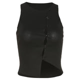 Music Festivals Rave Outfits Girls Tops Winter Women's Clothing Fashion Slim Vest