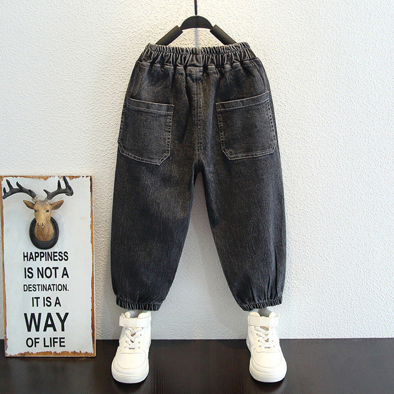 Toddler Boys Pants Boy's Denim Pants Spring and Autumn Casual