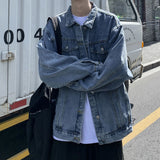 Paisley Denim Jacket Men's Denim Jacket Loose Jacket Spring and Autumn