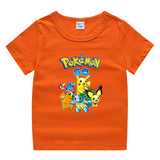 Children Pokemon Pikachu T Shirt Cotton T-shirt Casual Sports