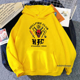 Stranger Things Hellfire Club Hoodie Stranger Things Printed Hoodie Fleece Padded Coat